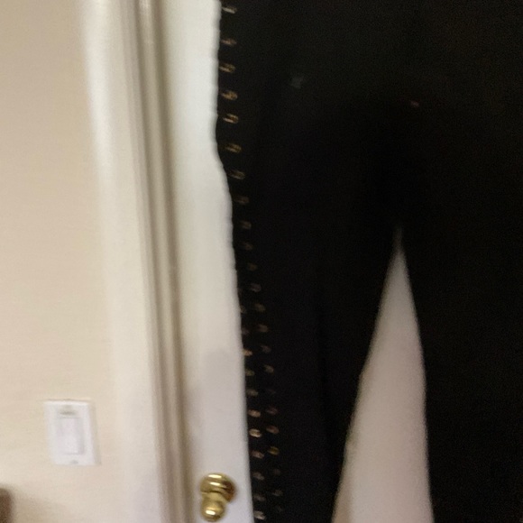NWT XL black jeans with corset tie sides - Picture 2 of 5